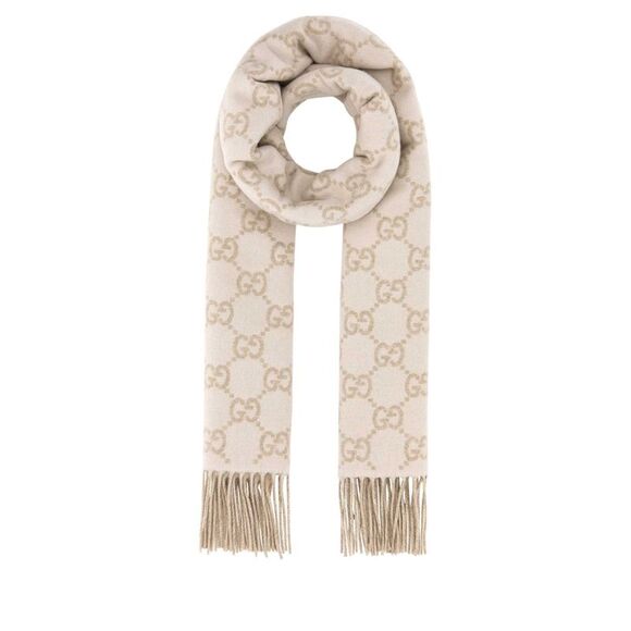 Gucci Women Embroidered Cashmere Reversible Scarf